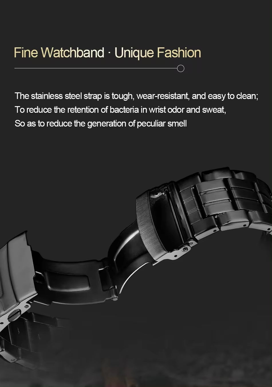NAVIFORCE NF9197S RG-B-B Black Dual Time Watch For Men