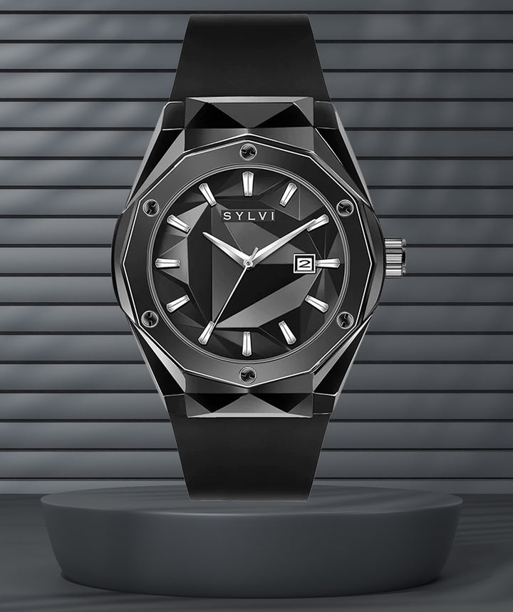 Sylvi Imperial Full Black Wrist Watch For Men