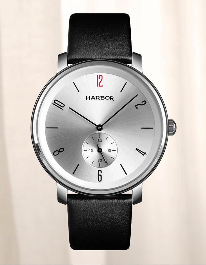 Harbor Silver Dial Slim Unique Design Watch for Men