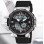 Harbor 1001 Black Nylon Stap Analog-Digital Wrist Watch For Men