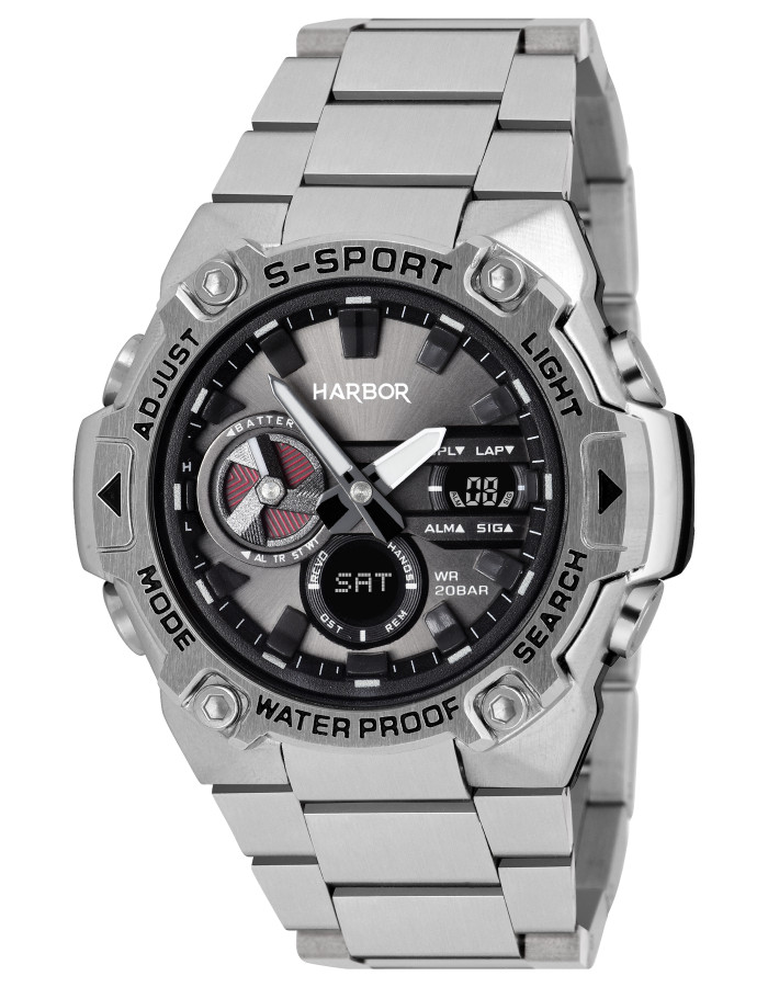 Harbor 9125 Stainless Steel World Time Watch For Men Harbor 9125 Stainless Steel World Time Watch For Men