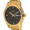 Gold Stainless Steel Strap Long Lasting IGP Plated Day and Date Wrist Watch for Men