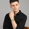 Gold Stainless Steel Strap Long Lasting IGP Plated Day and Date Wrist Watch for Men