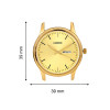 Gold Stainless Steel Strap Long Lasting IGP Plated Day and Date Wrist Watch for Men Gold Stainless Steel Strap Long Lasting IGP Plated Day and Date Wrist Watch for Men