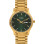 Gold With Green Dial Men Wrist Watch for Men