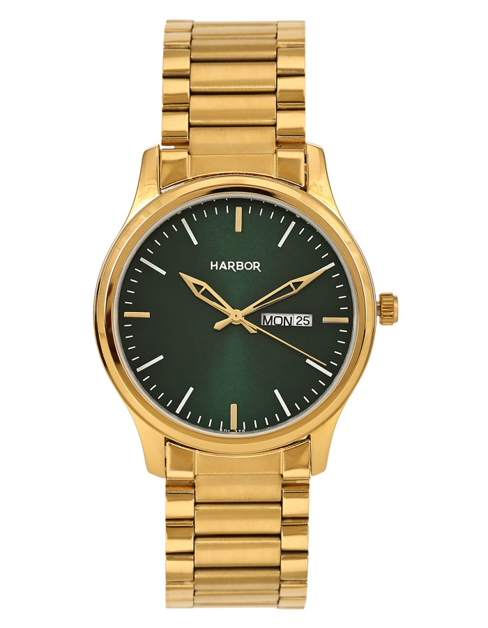 Gold With Green Dial Men Wrist Watch for Men Gold With Green Dial Men Wrist Watch for Men