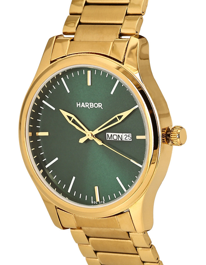 Gold With Green Dial Men Wrist Watch for Men Gold With Green Dial Men Wrist Watch for Men