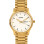 Gold Stainless Steel Strap White Dial Long Lasting IGP Plated Day and Date Wrist Watch for Men