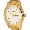 Gold Stainless Steel Strap White Dial Long Lasting IGP Plated Day and Date Wrist Watch for Men Gold Stainless Steel Strap White Dial Long Lasting IGP Plated Day and Date Wrist Watch for Men