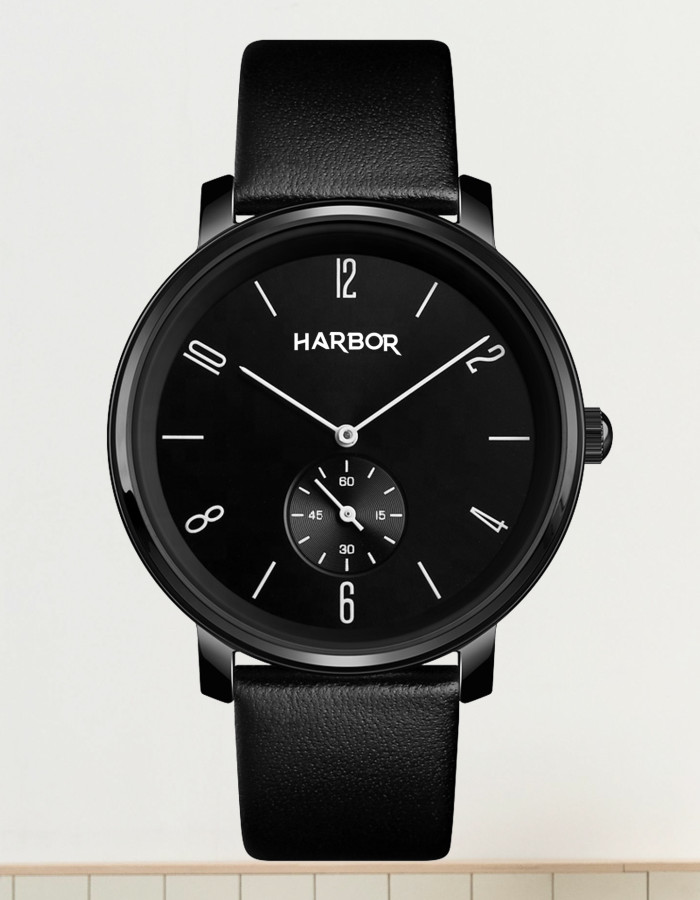 HARBOR Black Slim Analog Casual & Formal Wear Wrist Watch For Men