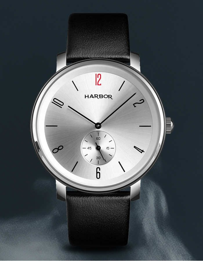 HARBOR Slim Silver Case Analog Watch For Men